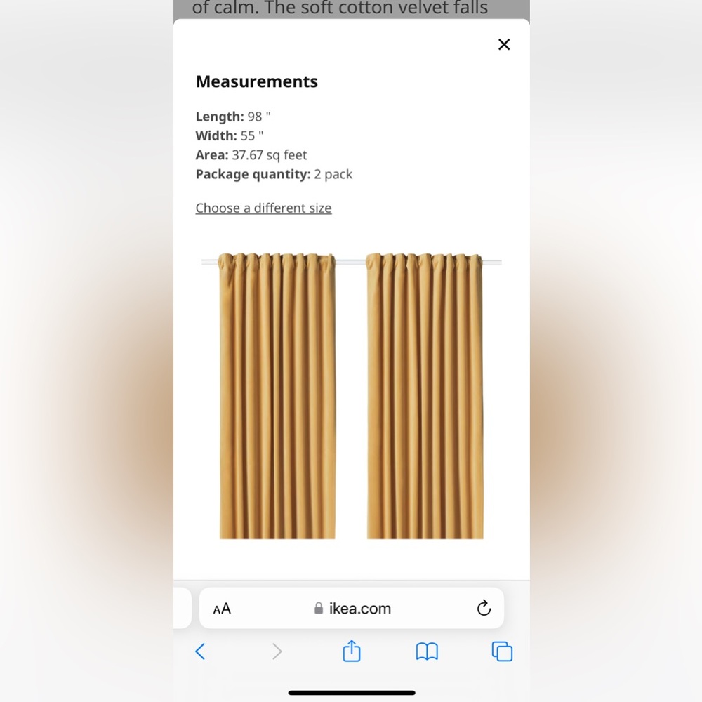 IKEA Sanela curtains- 2 panels